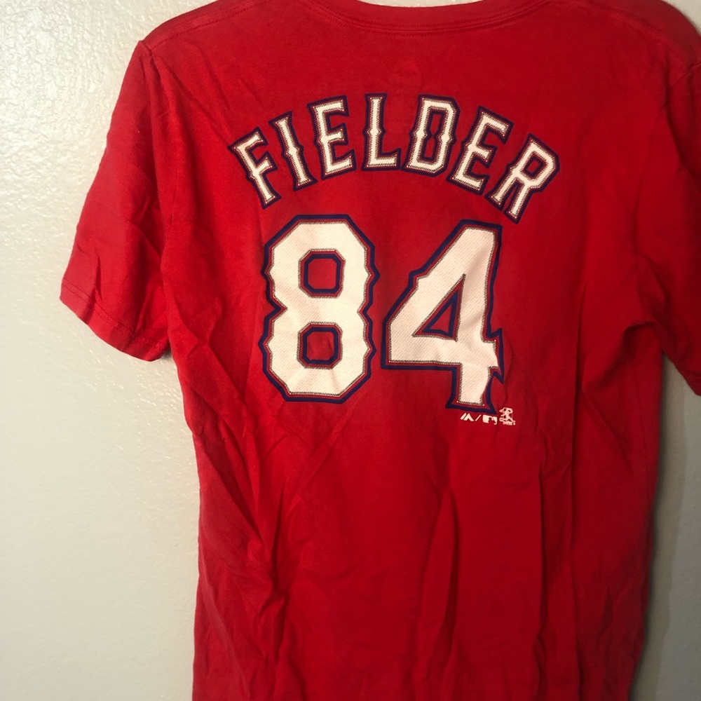 Red Texas Rangers Prince Fielder T-Shirt